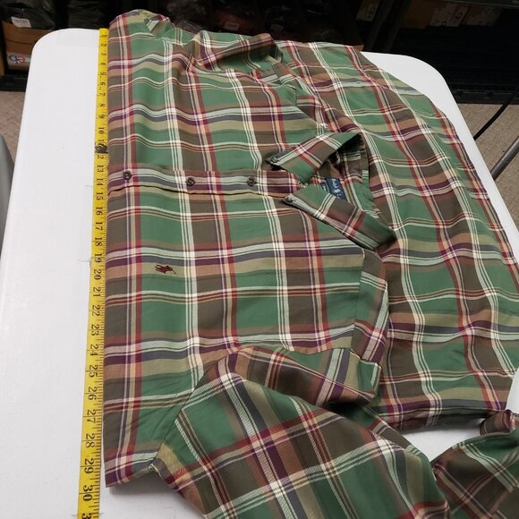 Ralph Lauren Mens Plaid Button Up Shirt Size 2XL Tall Green Country Equestrian - Picture 5 of 8